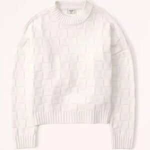 Abercrombie Chenille Checkerboard Crew Sweater